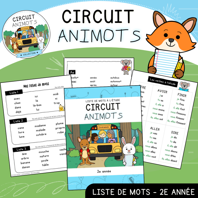 Liste de mots 2e année