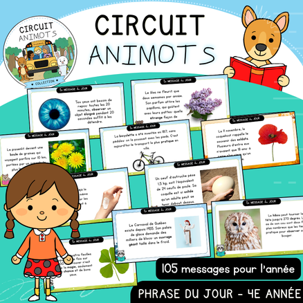 Circuit Animots - 105 messages du jour (4e)