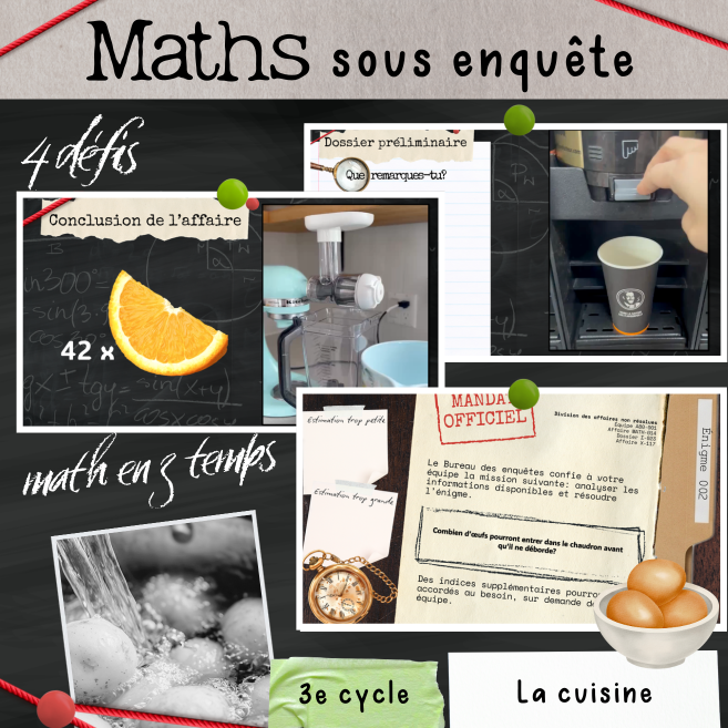 Maths en 3 temps - La cuisine (3e cycle)