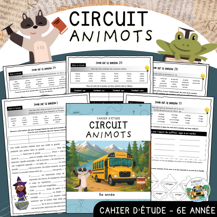 Circuit Animots - Cahier d'étude (6e)