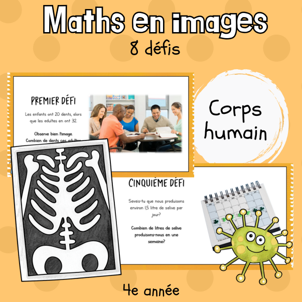 Maths par l'image - Le corps humain (4e)