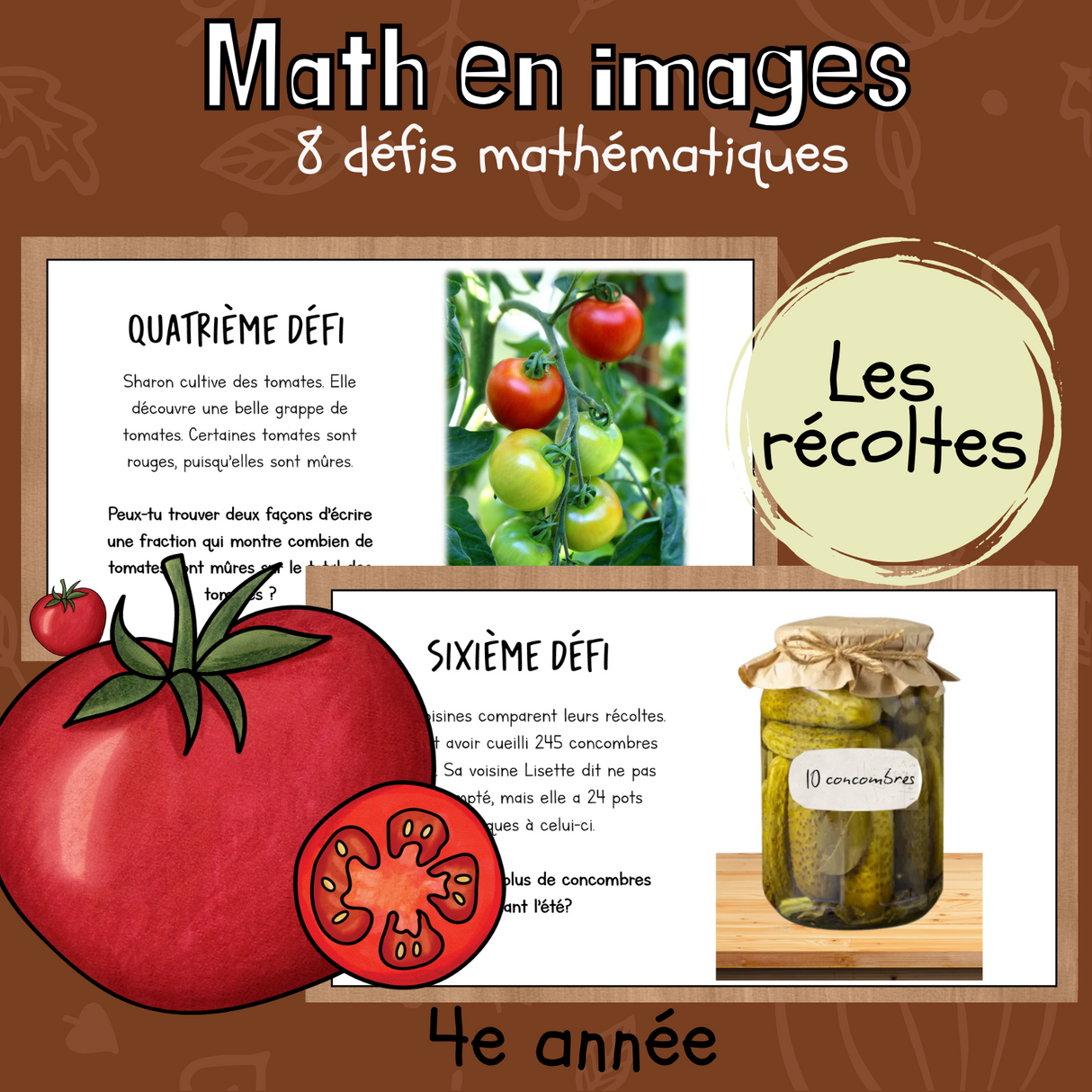 Maths par l'image - Les récoltes (4e)