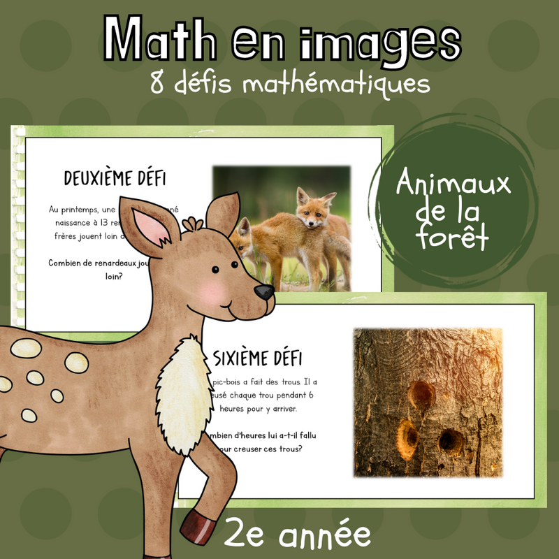 Math par l'image - Animaux de la forêt