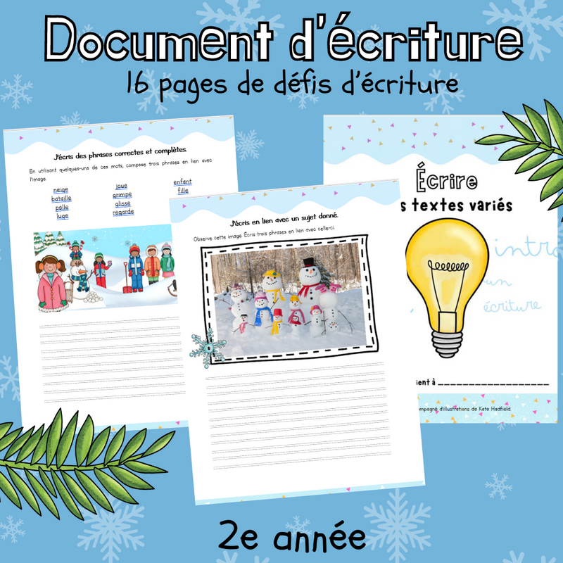 Document d'écriture - Novembre