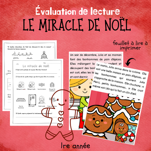 Évaluation de lecture  - Le miracle de Noël (1re)