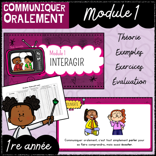 Communiquer oralement - Module 1 (1re)