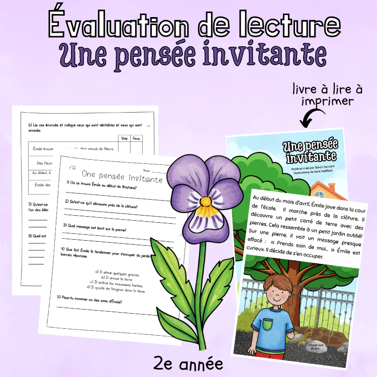 Évaluation de lecture  - Une pensée invitante (2e)