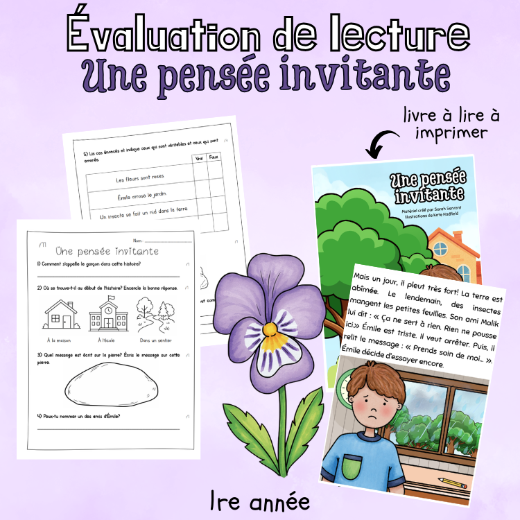 Évaluation de lecture  - Une pensée invitante (1re)