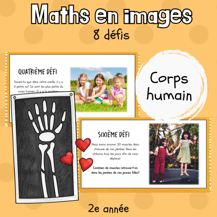 Maths par l'image - Le corps humain (2e)