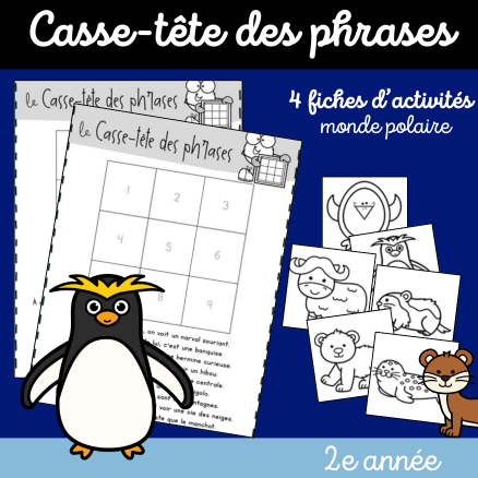 Casse-tête des phrases (2e) Janvier