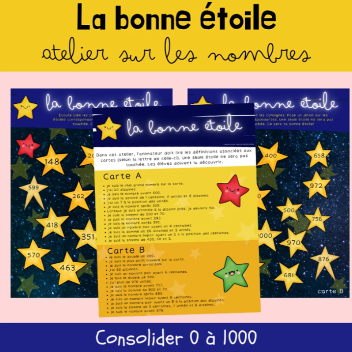 Les nombres naturels 0 à 1000
