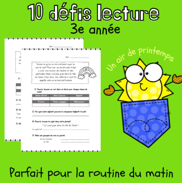 Lecture au quotidien - Printemps (3e)
