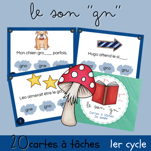 Cartes à tâches - Le son ''gn''