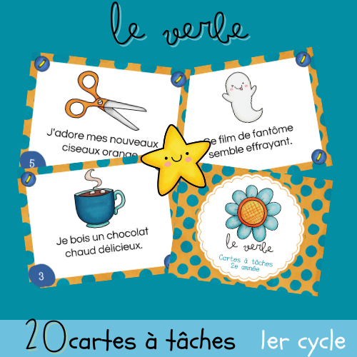 Cartes à tâches - Le verbe