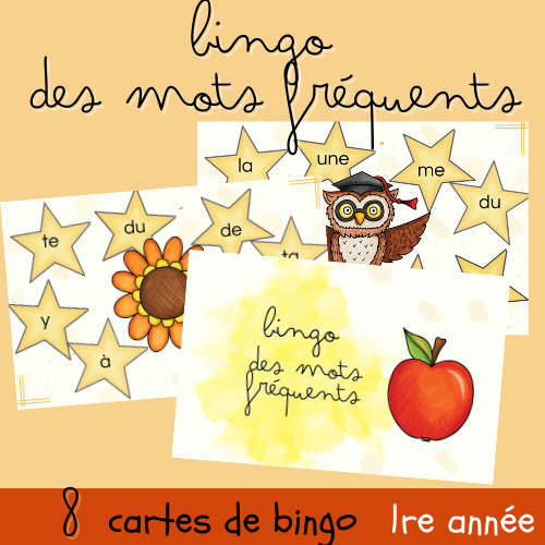 Bingo des mots fréquents #3