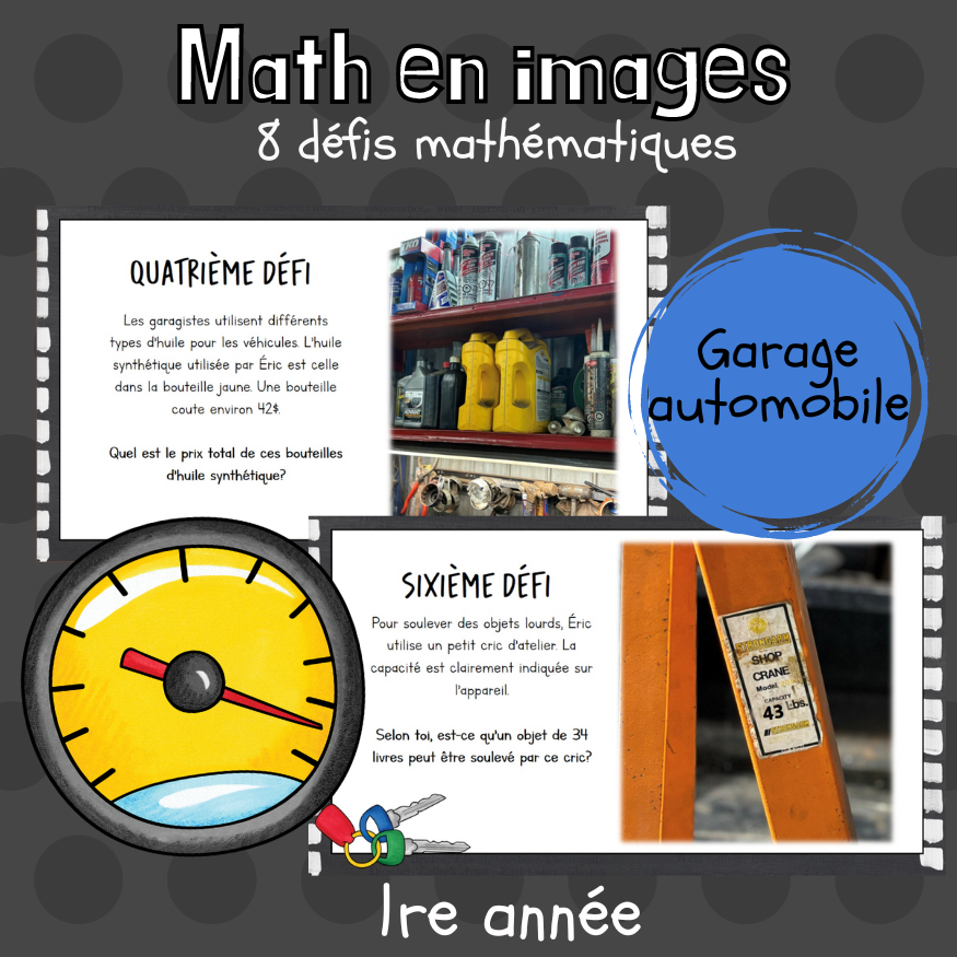 Maths par l'image - Garage automobile (1re)