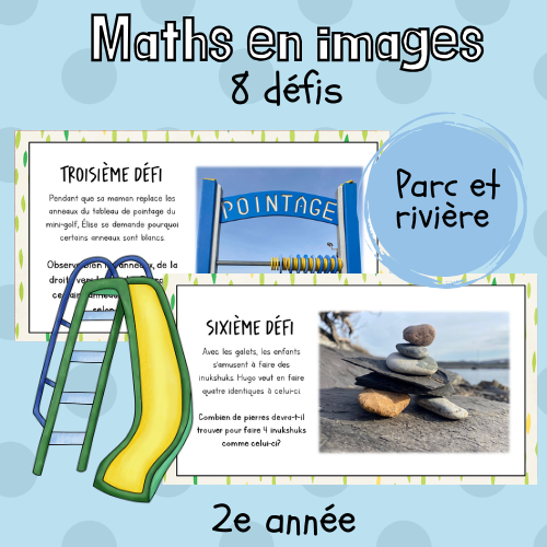 Maths par l'image - Parc et rivière (2e)