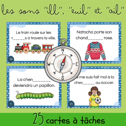 Cartes à tâches - Les sons ''ill'' ''euil''