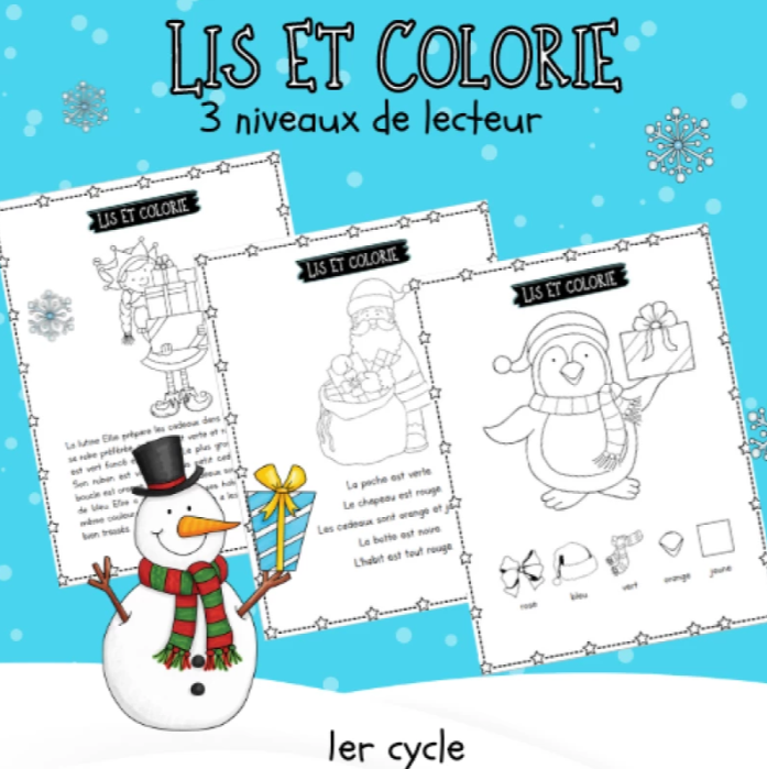 Lis et colorie - Hiver
