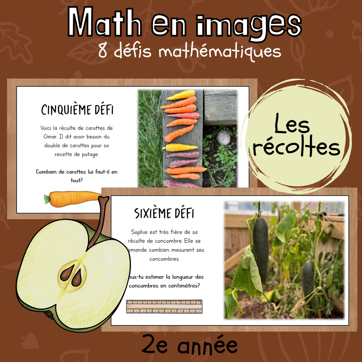 Maths par l'image - Les récoltes (2e)