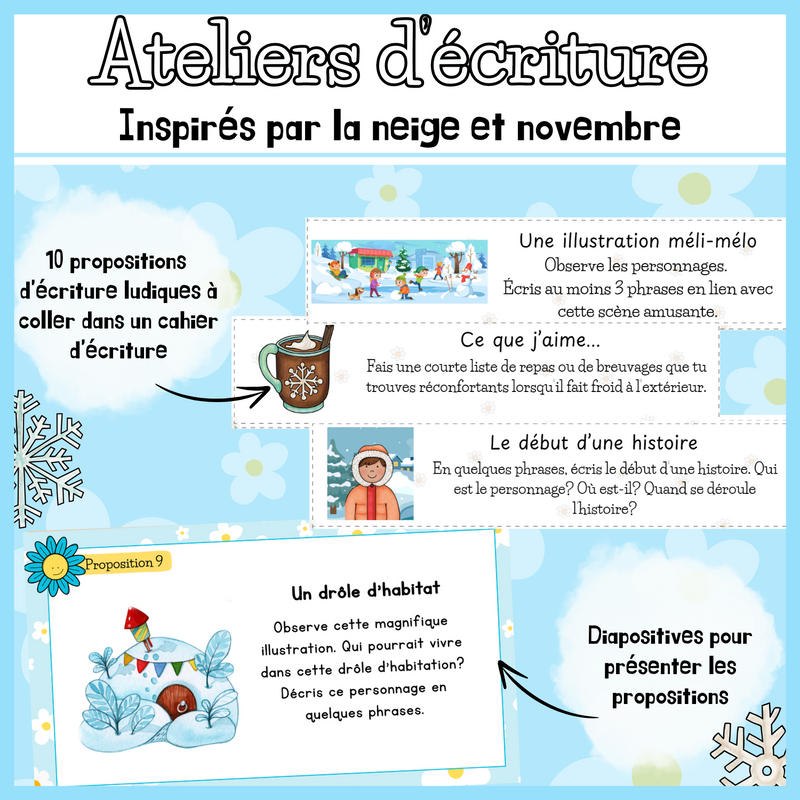 10 proposition d'écriture