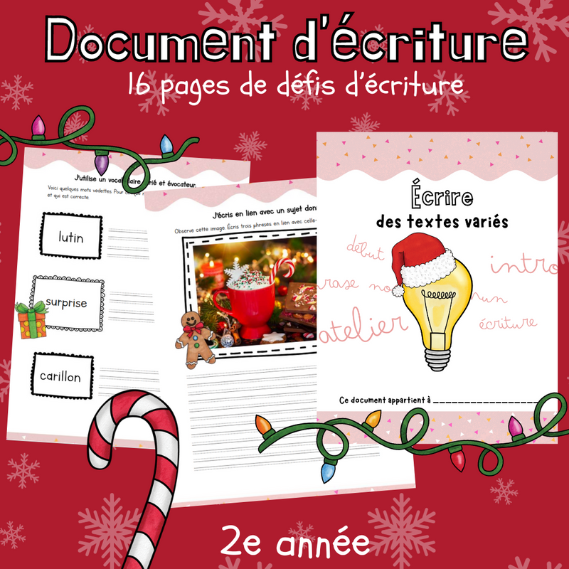 Document d'écriture - Décembre