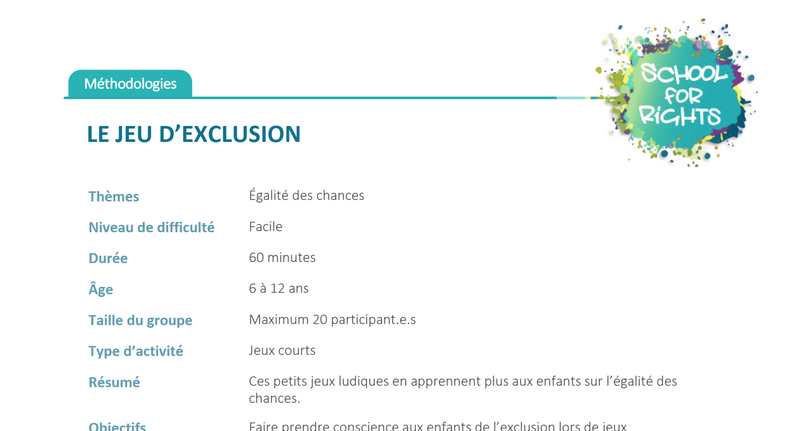 Activité sur l'exclusion