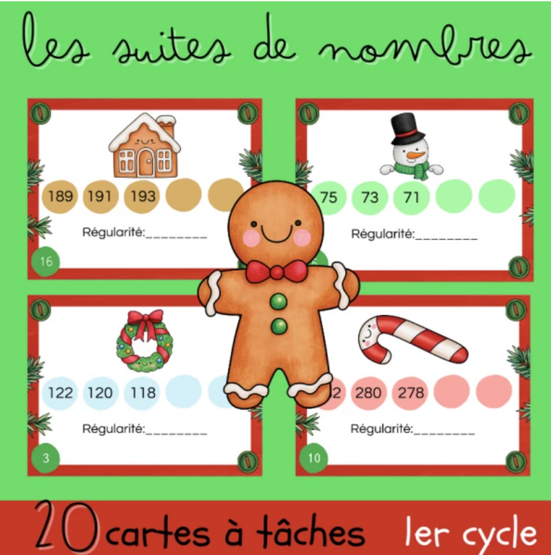 Cartes à tâches - Suites de nombres